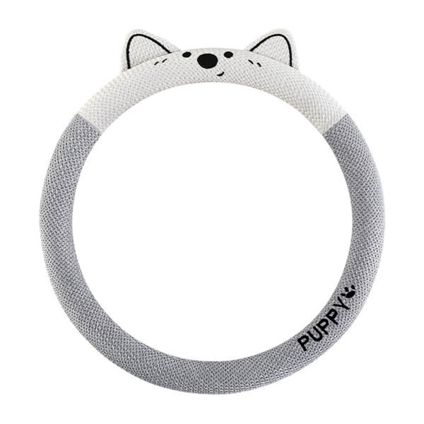 3D Cute Puppy Ice Silk Steering Wheel Cover