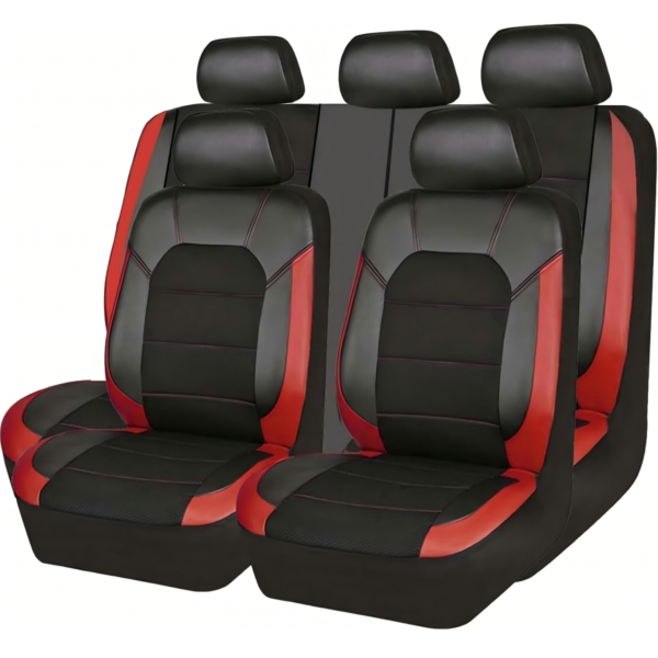 Full-Wrap Leather Spliced Car Seat Cover