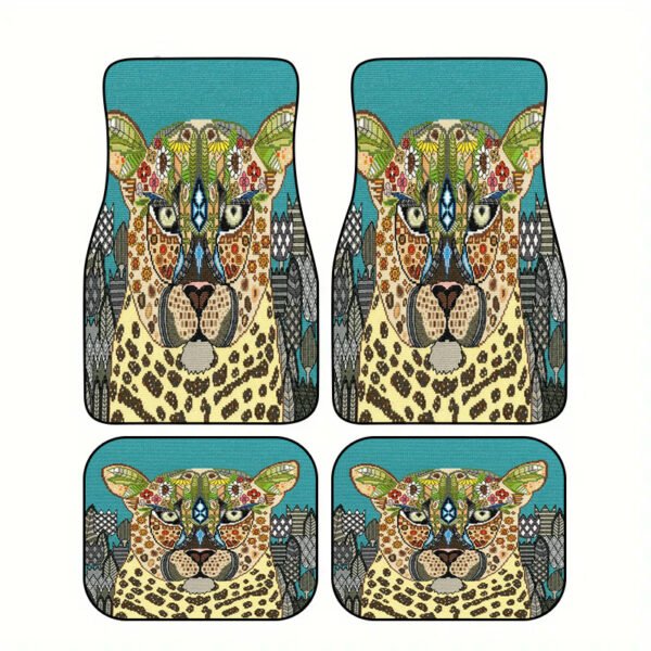 Ethnic Style Leopard Print Car Floor Mat Set