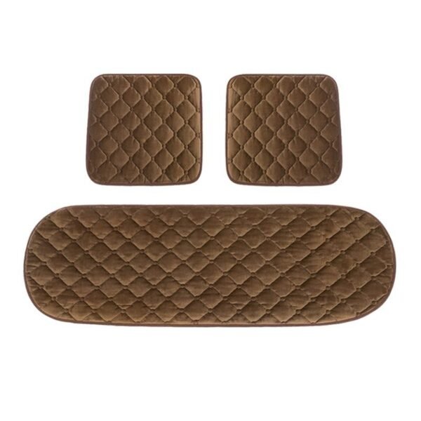 Winter Short Plush Car Seat Cushion Three-Piece Set
